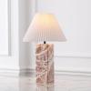SAFAVIEH Couture Lighting Collection Mackenzie Light Brown/Black Marble Square 25-inch Table Lamp for Bedroom Living Room Home Office Desk Nightstand (LED Bulb Included)(Tan/White)