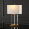 SAFAVIEH Couture Lighting Collection Maddock Crystal 26-inch Bedroom Living Room Home Office Desk Nightstand Table Lamp (LED Bulb Included)