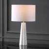 SAFAVIEH Couture Lighting Collection Ophelie White 25-inch Table Lamp for Bedroom Living Room Home Office Desk Nightstand (LED Bulb Included)