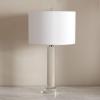 SAFAVIEH Couture Lighting Collection Saravia Nickel/White Crystal 28-inch Table Lamp (LED Bulbs Included)