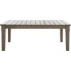 SAFAVIEH Couture Patio Martinique Natural Wood Outdoor Coffee Table(Light Grey)