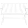 SAFAVIEH Home Collection – Addison Black Solid Wood Spindle Back Loveseat Bench, Farmhouse Settee for Entryway Living Room or Dining Area (AMH8513A)(White)