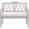 SAFAVIEH Home Collection – Benjamin Brown Solid Wood Accent Bench, Indoor Bench for Entryway, Bedroom or Living Room (AMH6500D)(Quartz Grey)