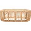 SAFAVIEH Home Collection – Jabez Natural Honey Brown Oval Rattan Coffee Table, Fully Assembled, Tropical Coastal Design (COF6509A)(Honey Natural)