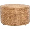 SAFAVIEH Home Collection – Jesse Wicker Coffee Table, Fully Assembled, Natural Fiber Accent Coffee Table with Iron Legs, Modern Coastal Style (SEA7035A)