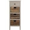 SAFAVIEH Home Collection – Michaela Vintage Grey Storage Unit with Woven Basket Drawers, British Colonial Farmhouse Accent Storage, Fully Assembled (AMH5744D)(Vintage Grey)