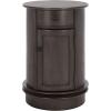 SAFAVIEH Home Collection – Tabitha Dark Cherry Round Swivel Storage End Table, Farmhouse Accent Table with Drawer & Cabinet, Fully Assembled (AMH5712D)(Black)