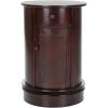 SAFAVIEH Home Collection – Tabitha Dark Cherry Round Swivel Storage End Table, Farmhouse Accent Table with Drawer & Cabinet, Fully Assembled (AMH5712D)(Dark Cherry)