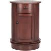 SAFAVIEH Home Collection – Tabitha Dark Cherry Round Swivel Storage End Table, Farmhouse Accent Table with Drawer & Cabinet, Fully Assembled (AMH5712D)(Red)