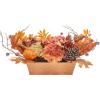 SAFAVIEH Home Collection 25-inch Decorative Artificial Peony & Pumpkin Potted Arrangement (Fully Assembled)(Multi Color)