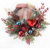 SAFAVIEH Home Collection 28-inch Decorative Artificial Magnolia Oval Wreath with Ornaments & Bow (Fully Assembled)