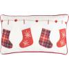 SAFAVIEH Home Collection Holly Jolly Ivory and Red (12″ x 20″) Pillow