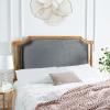 SAFAVIEH Home Collection Hudson Grey/Rustic Oak Queen Size Headboard(Grey/Rustic Oak)