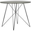 SAFAVIEH Home Collection Marino Mid-Century Modern Dark Grey Hairpin Leg Round Dining Table