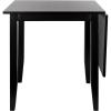 SAFAVIEH Home Collection Miliano Matte Black Drop End Leaf Dining Room Table DTB1404A(Matte Black)