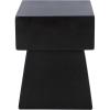 SAFAVIEH Outdoor Collection Zen Mushroom Modern Dark Grey Concrete Accent Table (Fully Assembled)(Black)