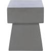 SAFAVIEH Outdoor Collection Zen Mushroom Modern Dark Grey Concrete Accent Table (Fully Assembled)(Grey)