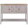 Safavieh American Homes Collection Charlotte Medium Oak Sideboard(Quartz Grey / Oak)