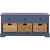 Safavieh American Homes Collection Damien Vintage Grey 3 Drawer Storage Unit(Blue)