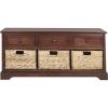 Safavieh American Homes Collection Damien Vintage Grey 3 Drawer Storage Unit(Dark Cherry)
