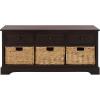 Safavieh American Homes Collection Damien Vintage Grey 3 Drawer Storage Unit(Dark Chocolate)
