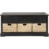 Safavieh American Homes Collection Damien Vintage Grey 3 Drawer Storage Unit(Distressed / Black)