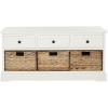 Safavieh American Homes Collection Damien Vintage Grey 3 Drawer Storage Unit(Distressed Cream)