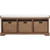 Safavieh American Homes Collection Lonan Grey and White Wicker Storage Bench(Sepia)