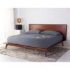 Safavieh Couture Home Collection Moxie Walnut Mid-Century No Box Spring Required King Bed SFV4112A-K-3BX