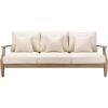Safavieh Couture Patio Martinique Natural and White Wood Outdoor Sofa, Natural/White(Natural/White)