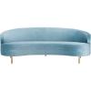 Safavieh Couture Primrose Glam Light Blue Velvet Curved Sofa(Light Blue)