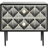 Safavieh Couture Tessie Black Bone Inlay 2-drawer Storage Nightstand