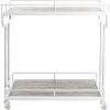 Safavieh Dawson Bar Cart, Rustic Oak/White(Rustic Oak / White)