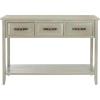 Safavieh Home Collection Aiden Black/Oak 3-Drawer Bottom Shelf Console Table(Ash Grey)