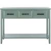 Safavieh Home Collection Aiden Black/Oak 3-Drawer Bottom Shelf Console Table(Blue)