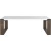 Safavieh Home Collection Bartholomew Mid-Century Modern White and Dark Brown Coffee Table(White / Dark Brown)