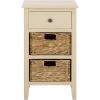 Safavieh Home Collection Everly Drawer White Wash 1-Drawer 2 Removable Baskets Side Table(Sand)