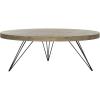 Safavieh Home Collection Mansel Mid-Century Light Oak Hairpin Leg Round Coffee Table
