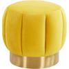 Safavieh Home Collection Maxine Pink and Gold Channel Tufted Otttoman Ottoman(Marigold)