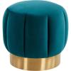 Safavieh Home Collection Maxine Pink and Gold Channel Tufted Otttoman Ottoman(Petrol)