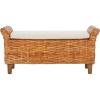 Safavieh Home Collection Palermo Brown and Eggshell Bench(White/Natural)