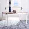 Safavieh Home Collection Silio White Rectangle Dining Table(White / Natural)