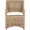 Safavieh Home Collection Ventura Brown and White Washed Arm Chair(white)