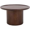 Safavieh Home Devin Dark Oak Pedestal Round Coffee Table(Dark Oak)
