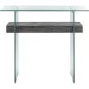 Safavieh Home Kayley Glass and Natural Brown Console Table(Glass / Black Oak)