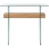 Safavieh Home Kayley Glass and Natural Brown Console Table(Glass / Natural Brown)