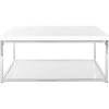 Safavieh Home Malone Glam White and Chrome Coffee Table(White / Chrome)