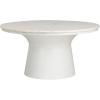 Safavieh Home Mila White Marble and White Pedestal Round Coffee Table(White / White)