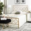 Safavieh Home Morris Moroccan Antique Gold Bed, Full(Antique Gold)
