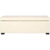 Safavieh Hudson Collection NoHo Tufted Brown Leather Large Storage Bench(Flat Cream)